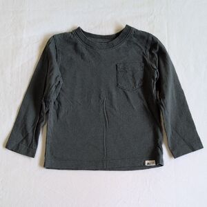babyGap organic cotton gray green basic long sleeve pocket shirt 2T toddler boys